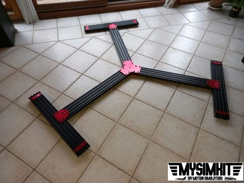 MySimKit-4 : aluminium extrusions (already cutted, drilled, threaded)